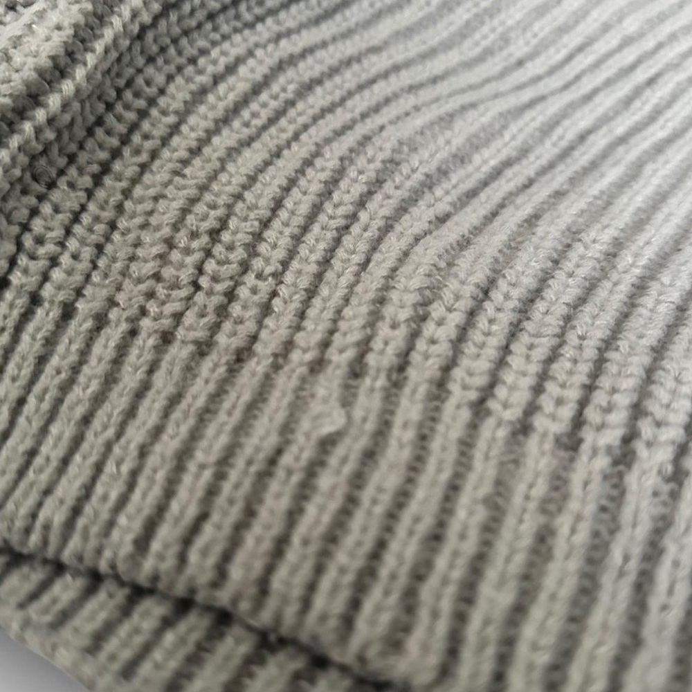 Gray Cropped Rib-Knit Sweater - Picture 6 of 8